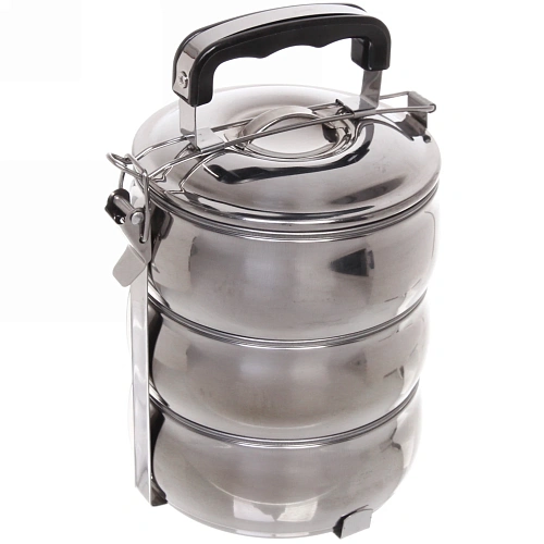 Контейнер для продуктов металлический 13,516,5см 3 уровня, круглый_5