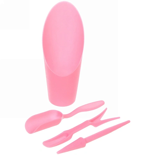 Набор садовых инструментов Алоэ для пересадки саженцев,суккулентов 4 предмета, цвет розовый_7