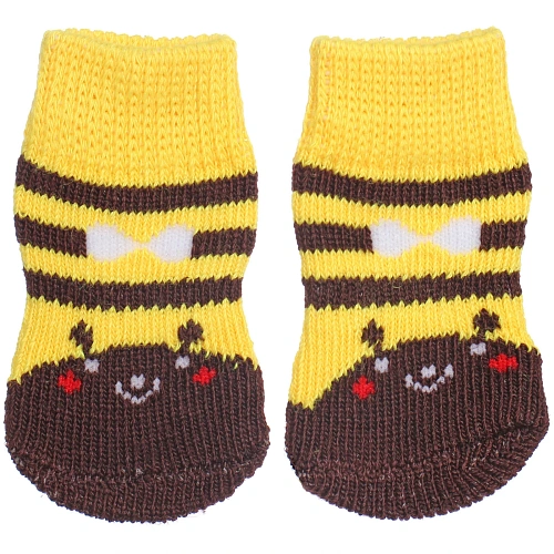 Носочки для животных LAPUSIK, классические, пчелка, размер m_4