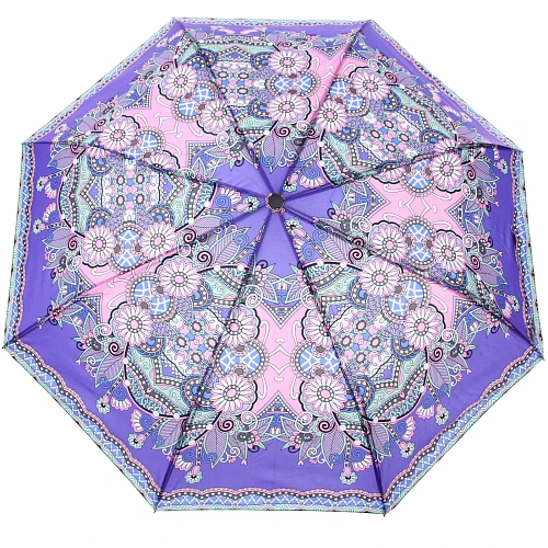Зонт женский полуавтомат Фиора, микс 6 цветов, 8 спиц, d-100см, длина в слож виде 30см_25