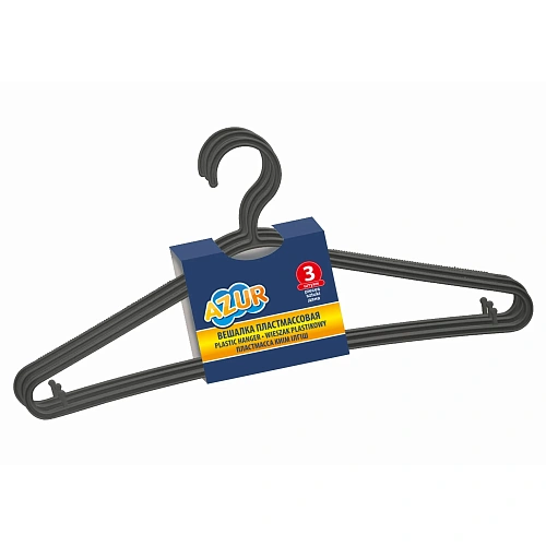 Плечики в наборе 3шт для лёгкой одежды AZUR, 17*39*0,7см