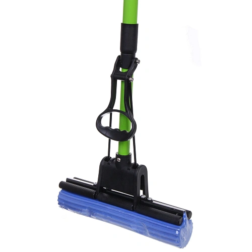 Швабра Селфи с губкой ПВА металлическая ручка 110 см(отжим один ролик) 8019_12