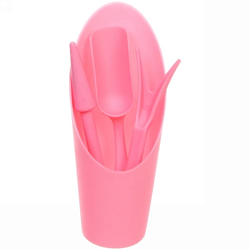 Набор садовых инструментов Алоэ для пересадки саженцев,суккулентов 4 предмета, цвет розовый_6