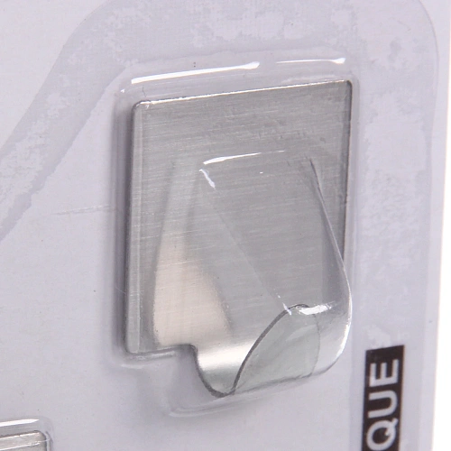 Крючки в наборе 4шт из нержавеющей стали на липкой основе БАСТОФ,  форма квадрат, нагрузка 2кг2,5см_4