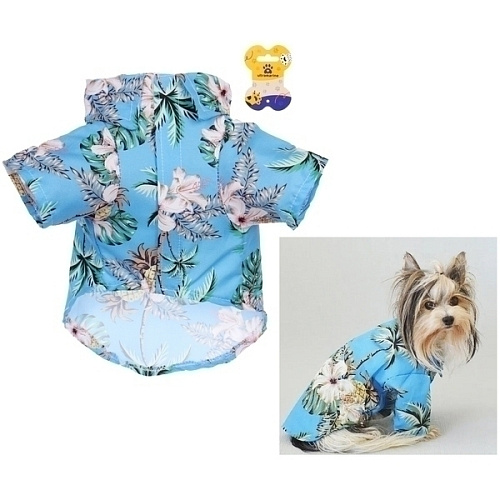 Рубашка для собак и кошек малых и средних пород СТИЛЬНЫЙ БРО, принт пальмы, размер XL_2