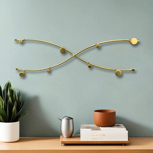 Ключница металлическая 8 крючков ЛОФТ ВОСТ, элла, цвет золото, 5515см (лейбл Селфи)_4