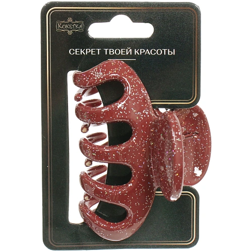 Заколка - краб для волос AKS - MANTANA, микс 6 цветов, классика, 73см _14