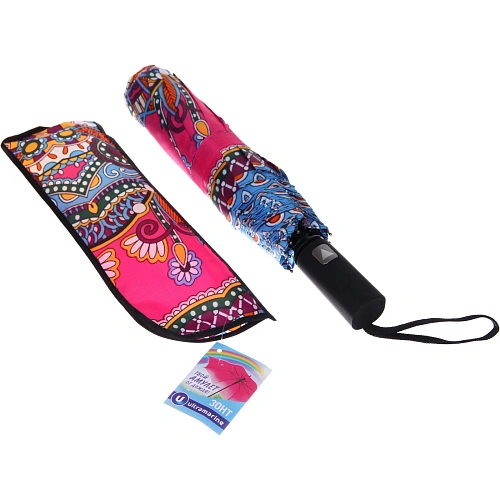 Зонт женский полуавтомат Фиора, микс 6 цветов, 8 спиц, d-100см, длина в слож виде 30см_22