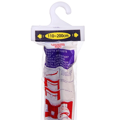 Карниз для ванной 110-200 см белый_10