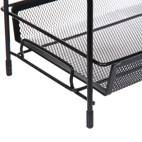 Этажерка настольная хозяйственная универсальная  ФАНАДЕРО, цвет черный, 361733см (лейбл Селфи)_5