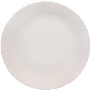 Тарелка "White magic" 26см стеклокерамика Волна