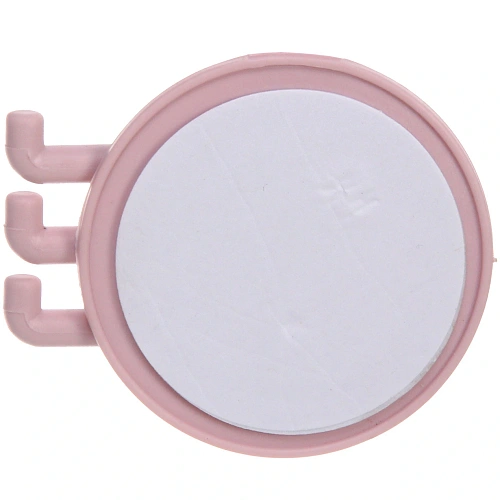 Крючок настенный многофункциональный на липкой основе ИДЕЯДОМА, цвет пудровая роза, нагрузка 1кг76см (пакет с подвесом)_5