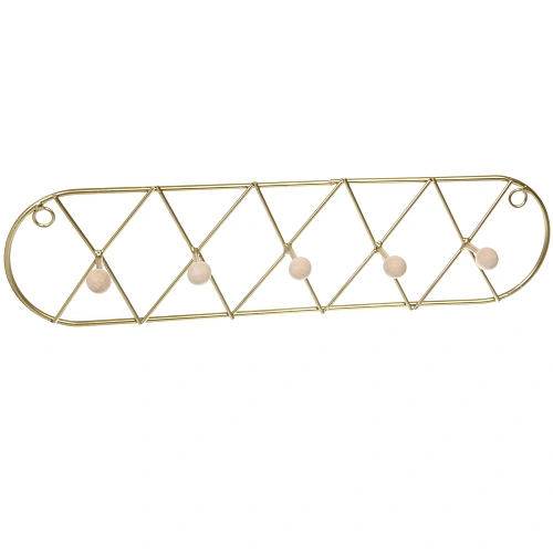 Ключница металлическая 5 крючков ЛОФТ ВОСТ, эбби, цвет золото, 4110,5см (лейбл Селфи)_5