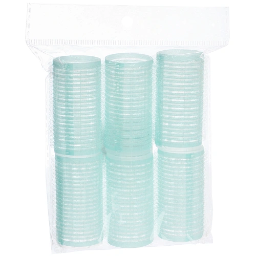 Бигуди липучки, 6шт, однотонные, мятный, d-3см_4