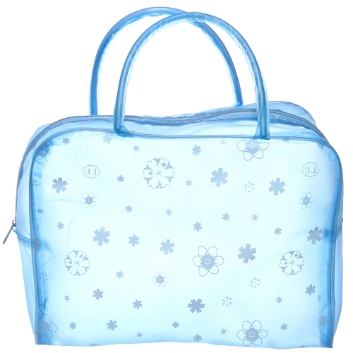 Косметичка Adventure - Feathers, ромашки, цвет голубой 2417см_4