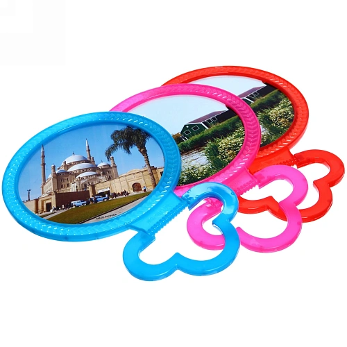 Зеркало настольное в пластиковой оправе Эстетика-сердце круг, подвесное, цвет микс, d-18,5см_5