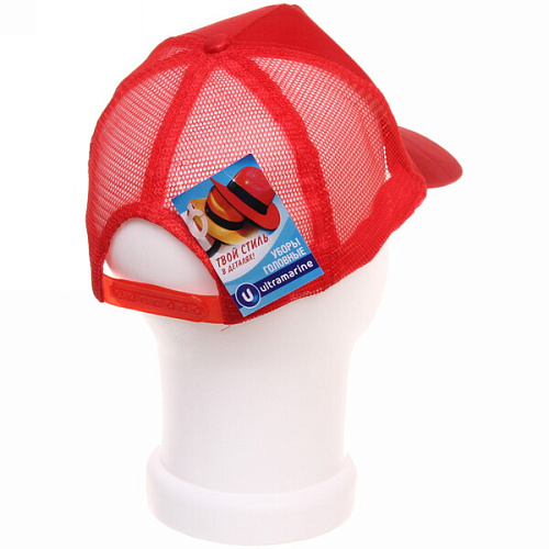 Бейсболка с сеткой Summer collection, цвет красный, р58_8