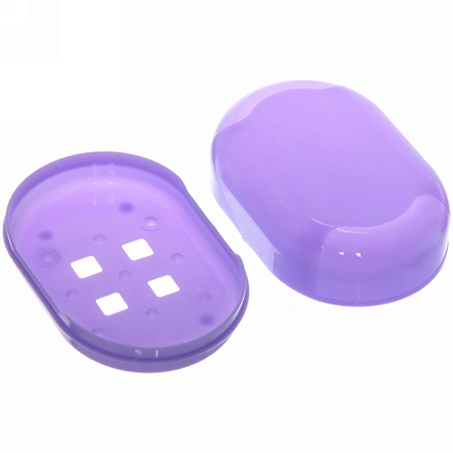 Набор банный дорожный 4шт Traveler - Горошек, микс 3 цв, (мочалка, футляр 2шт, расческа), 24,5174см_10