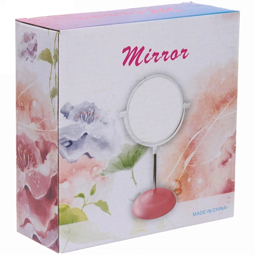 Зеркало настольное на ножке Beauty, двухстороннее с увелич, микс 3 цвета, 30см, d-15см_4