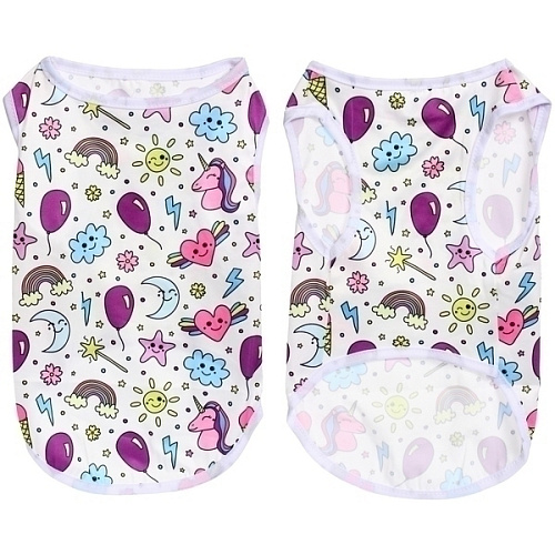 Майка для собак мелких пород БРО на стиле, яркая радуга, размер L (длина спинки 33см, объем груди 38см, от 7 до  9кг)_4