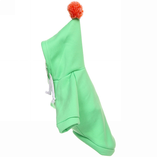 Кофта-толстовка для собаки Помпончик с капюшоном, размер XL (5640см) цвет мятный Ultramarine_6