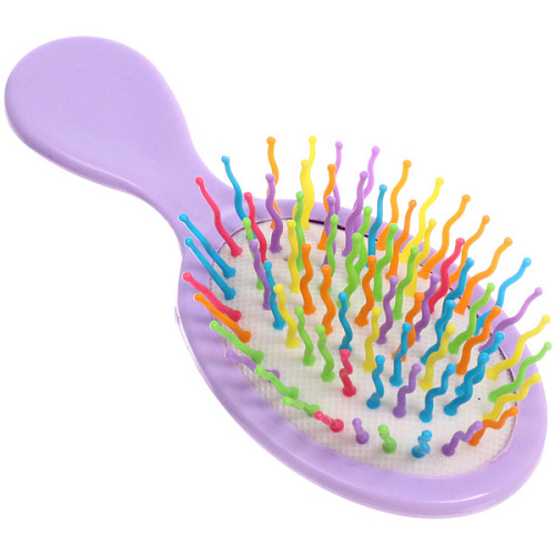 Расческа массажная детская МИЛА, сова, цвет фиолетовый, 145,5см (блистер)_4