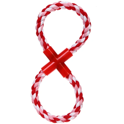 Игрушка - канат для собак средних и крупных пород НЕСКУЧАЙКА, цвет красный 25104см_3