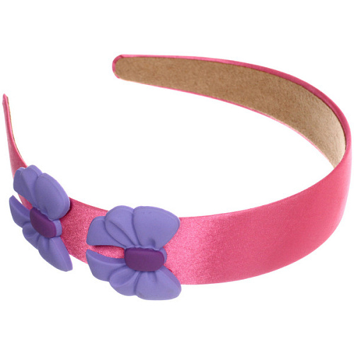 Ободок для волос детский БАМБИ БУМ, бантики, цвет розовый, лавандовый и голубой, 3см_5