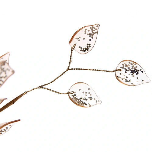 Дерево декоративное Зимнее чудо 50 cм, (с подсветкой на батарейках 2хАА), Золото_6