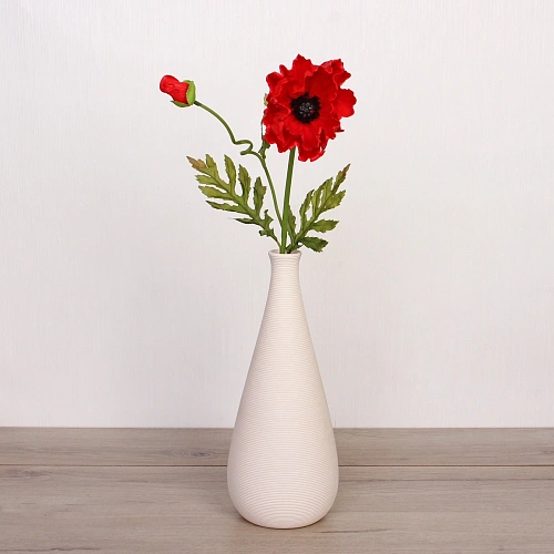 Цветок искусственный Natur 60см Мак красный_6