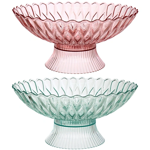 Фруктовница пластиковая "Ажур" 24,5*12см, микс цветов