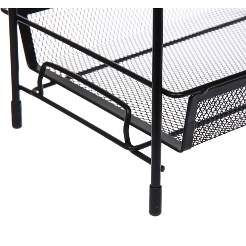 Этажерка настольная хозяйственная универсальная  ФАНАДЕРО, цвет черный, 311733см (лейбл Селфи)_5