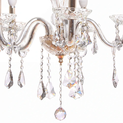 Люстра подвесная в стиле барокко Aroma 540Вт 25-S806 со стеклянными основаниями_8