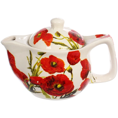 Чайник заварочный керамический 350мл с ситом "Маки"