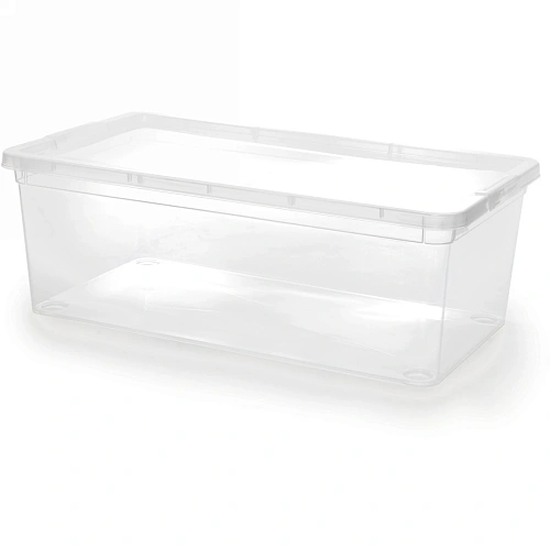 Контейнер универсальный с крышкой для хранения вещей, прозрачный, 34*19*12, 5.5л