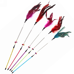 Игрушка-дразнилка для кошки на палочке "Пушок" 60см