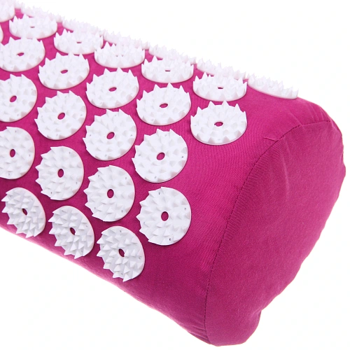 Акупунктурный набор (коврик игольчатый 64х40х2 см и валик 37х15х10 см в сумочке), розовый_4