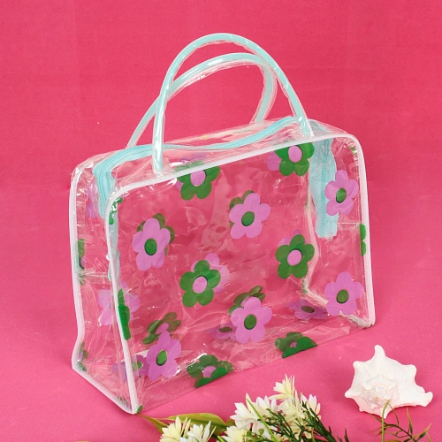 Косметичка Adventure - Peas, цветы, цвет мятный, 2417см_3