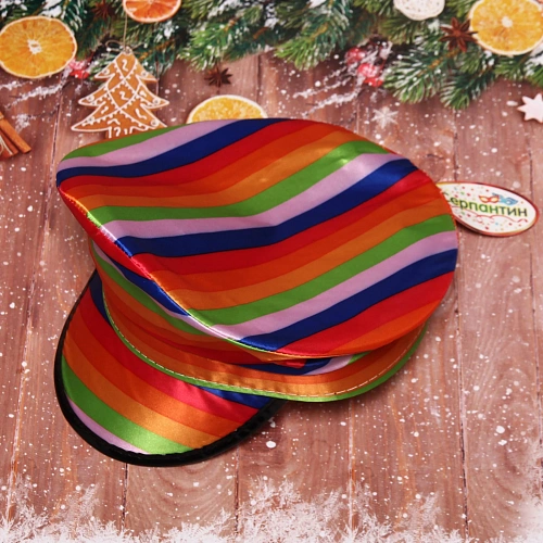 Шляпа карнавальная Кепка полосочка, мультицвет_2